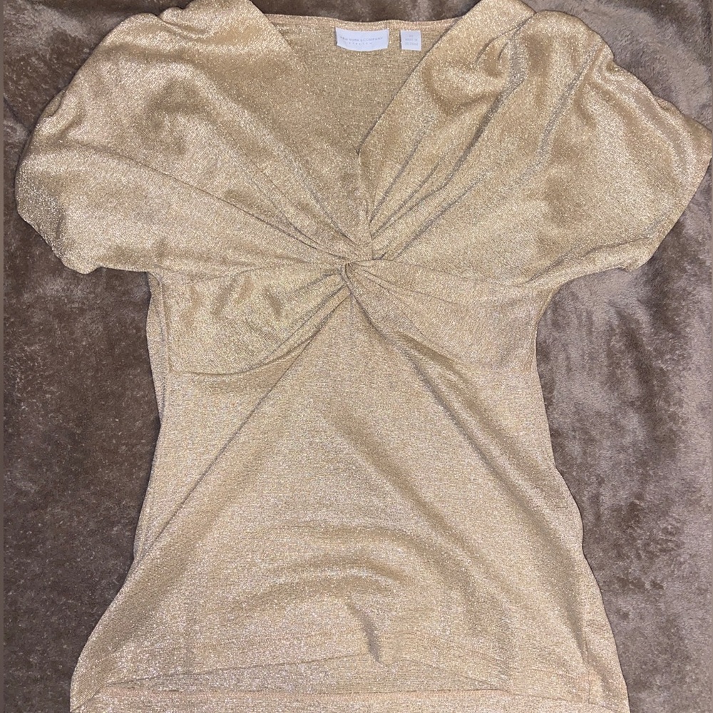 Womens Beige/Gold Fancy Shirt